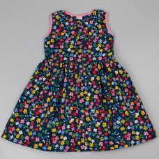 C52061: Girls All Over Print, Lined Dress (3-8 Years)